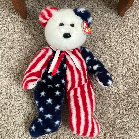💙1999 Beanie Buddy Spangle 🇺🇸 & baby Glory 1997 - Picture 4 of 12